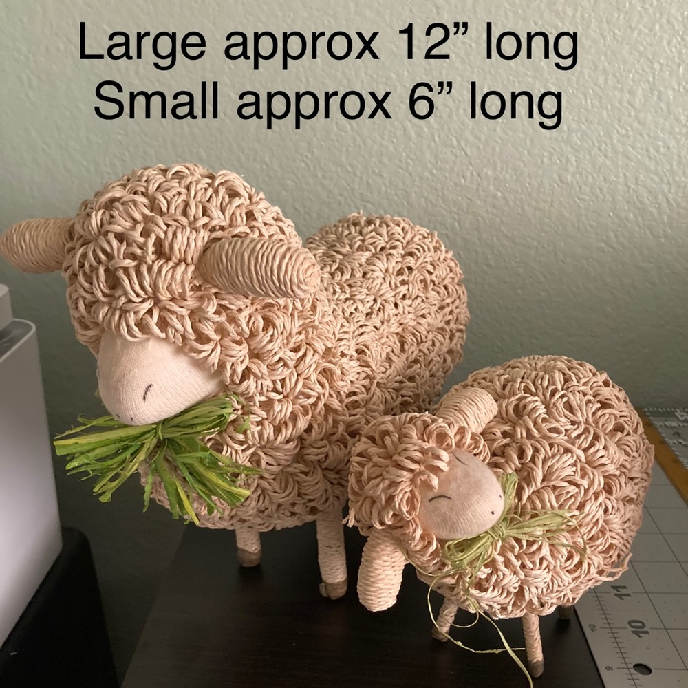 “Wicker” sheep decor